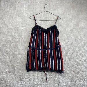 Y2K Zara Trf Collection Lingerie Night Out Glam Coquette Stripe Top Wom Size XS